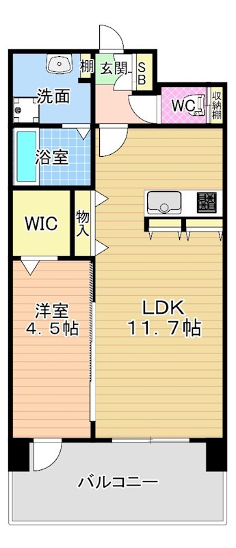 万玉ビル 203号室 間取り