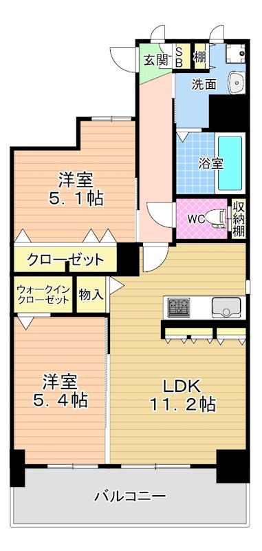 万玉ビル 204号室 間取り