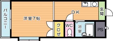 ロイヤルハイツ折尾2号館 間取り図