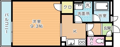 フェールブリエ企救丘 104号室 間取り