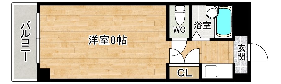 リバーサイド中津口 606号室 間取り