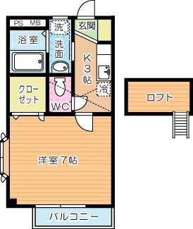 レグルスＮａｎａ 207号室 間取り