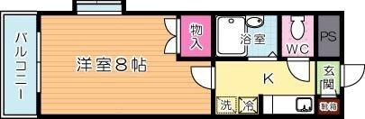 リファレンス片野  501号室 間取り