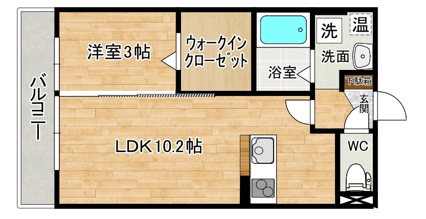 オーク上富野 202号室 間取り