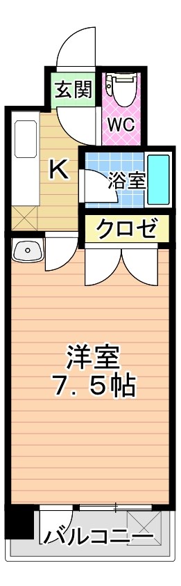 ニューサンリバー６番館 708号室 間取り