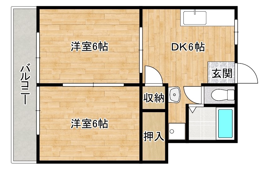 コーポ原田 301号室 間取り