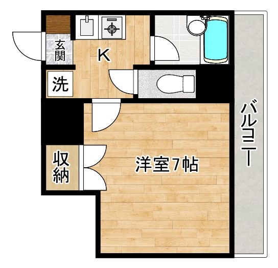エンジョイスペースパートⅡ 407号室 間取り