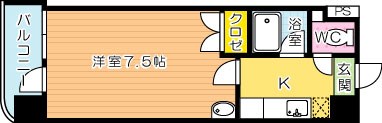ニューサンリバー６番館 409号室 間取り