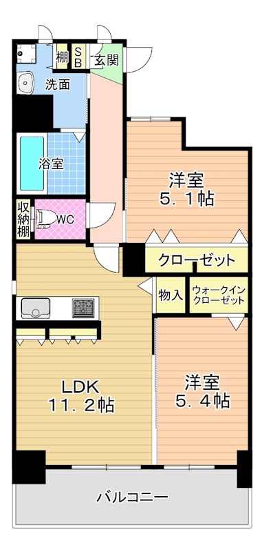 万玉ビル 801号室 間取り