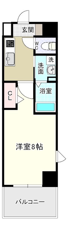 MDI　Prosperare　Kitakyudaimae(MDIﾌﾟﾛｽﾍﾟﾗｰﾚ北九大前) 507号室 間取り