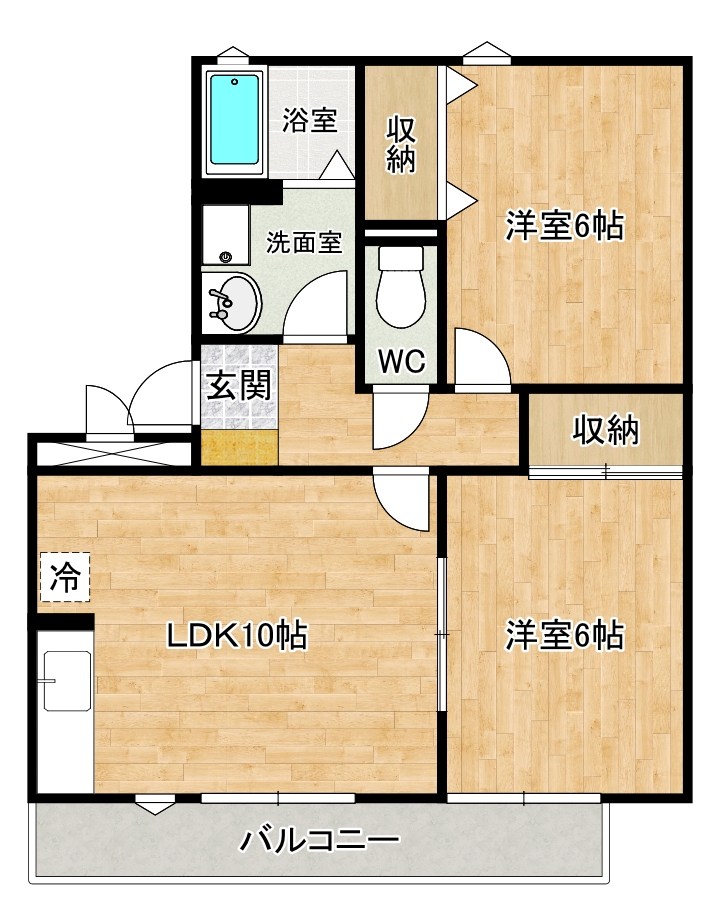 グローリー中村 103号室 間取り