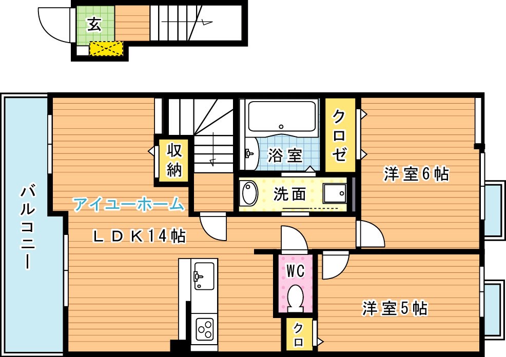 PARKSIDE　COURTⅡ（パークサイドコートⅡ） 203号室 間取り