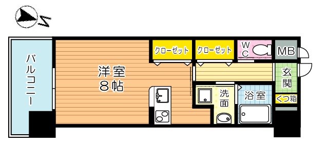 アクシオ北九州 1107号室 間取り