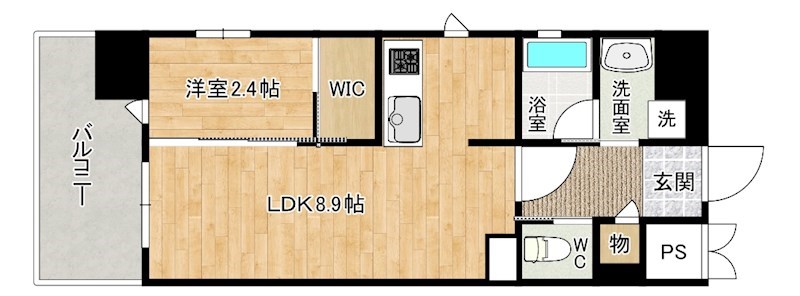 YSP城野(ワイエスピー城野) 605号室 間取り
