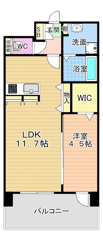 万玉ビル 1002号室 間取り