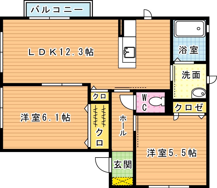 メゾン青葉台　D棟  201号室 間取り