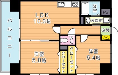 アヴァンセ片野グランデ 403号室 間取り