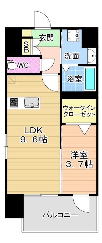 MID TERRACE (ミッドテラス) 701号室 間取り