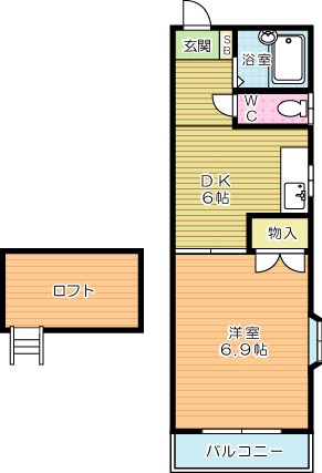 LinoⅠ 207号室 間取り