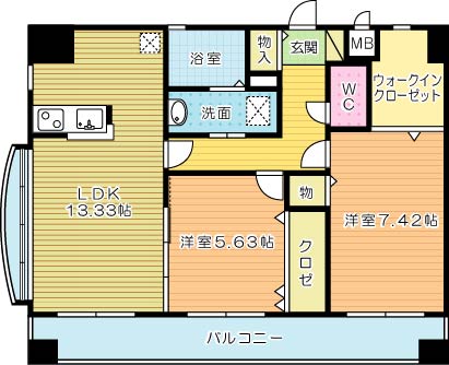 サンシャインⅢ 1102号室 間取り