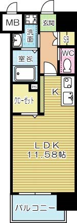 LEGEND　TAKAMI(レジェンド高見)　N棟 406号室 間取り