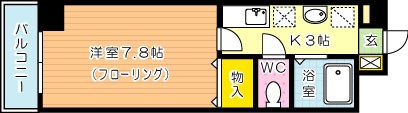 ジョイ北方 402号室 間取り