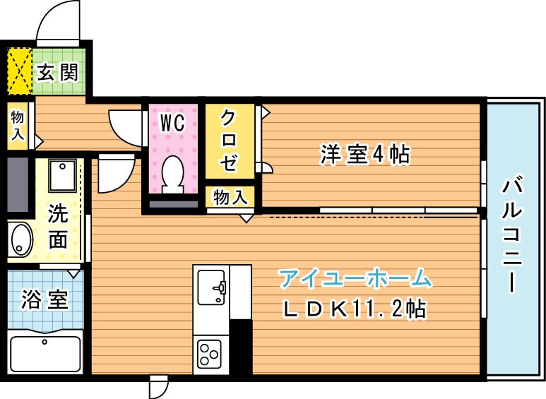 DROOM浜町Ⅱ　A棟 間取り