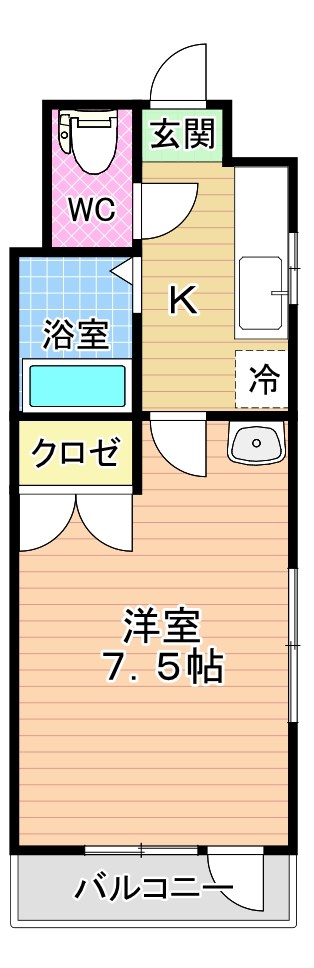 ニューサンリバー７番館 1109号室 間取り