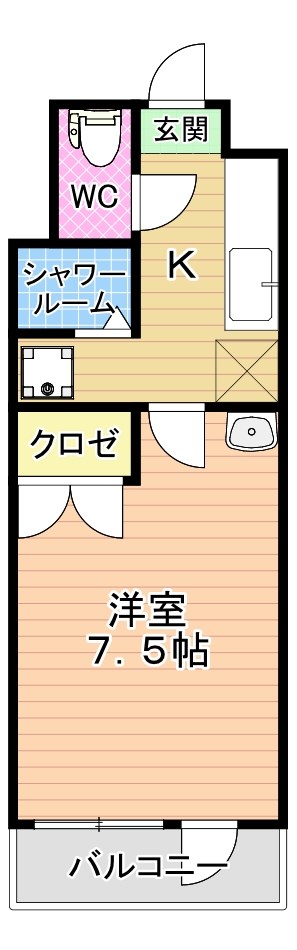 ニューサンリバー７番館 203号室 間取り