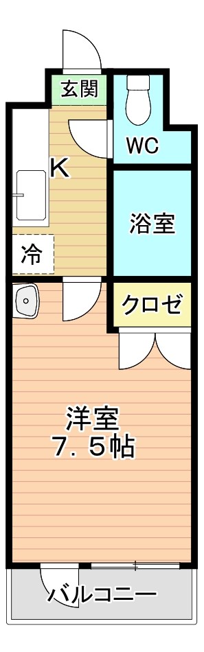 ニューサンリバー７番館 207号室 間取り