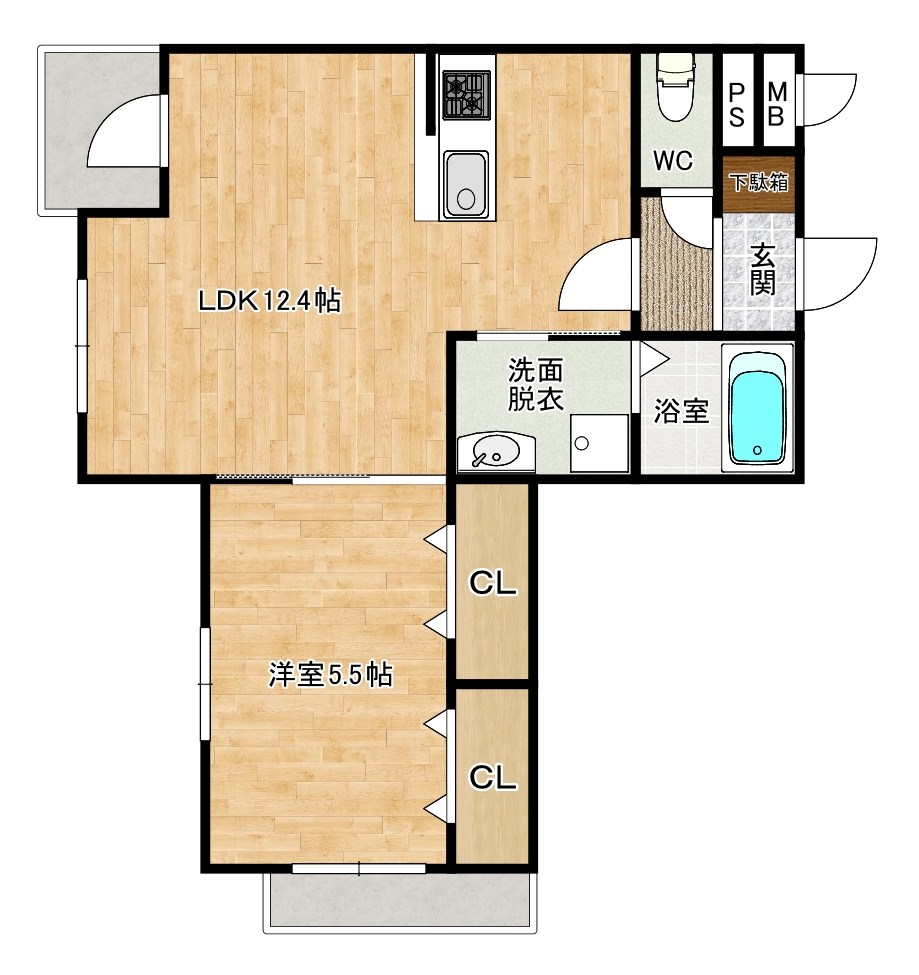 ラ・コルダ中井  201号室 間取り