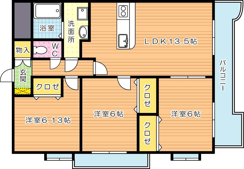 ブルースクエア響 間取り図