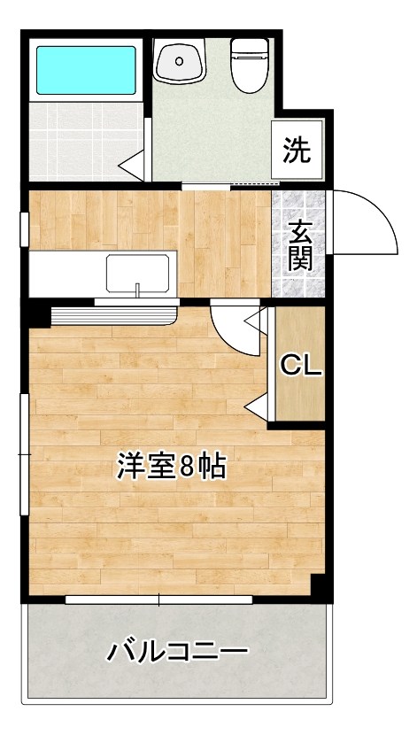 マーベラス下到津 105号室 間取り