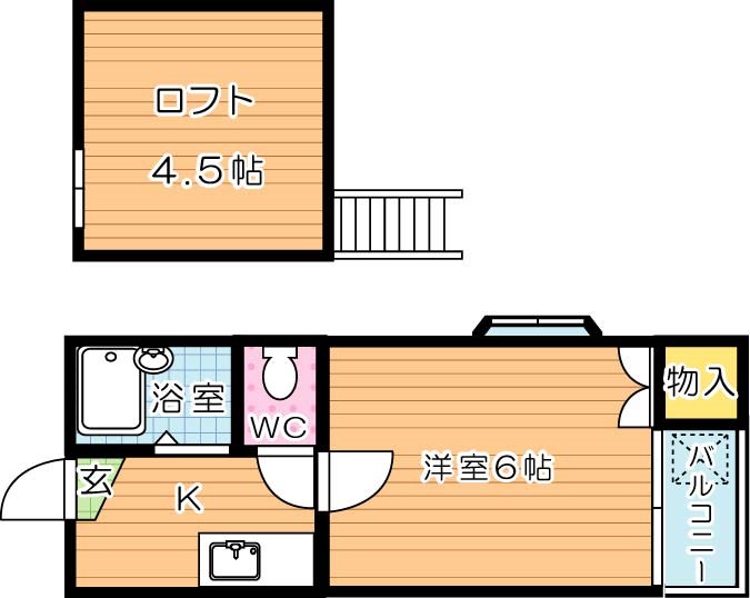 ルミエール壱番館 205号室 間取り