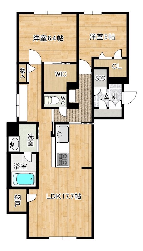 シャーメゾンステージ新成 102号室 間取り