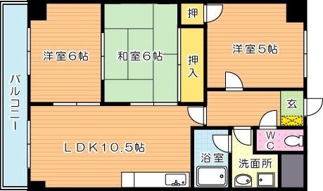 スカール上上津役 間取り図