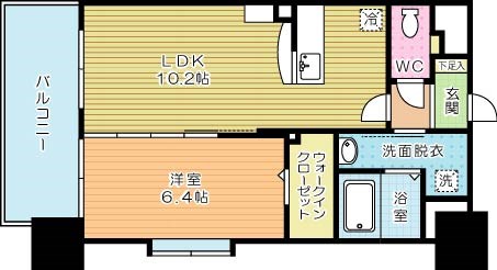 グランヒルズ三萩野 408号室 間取り
