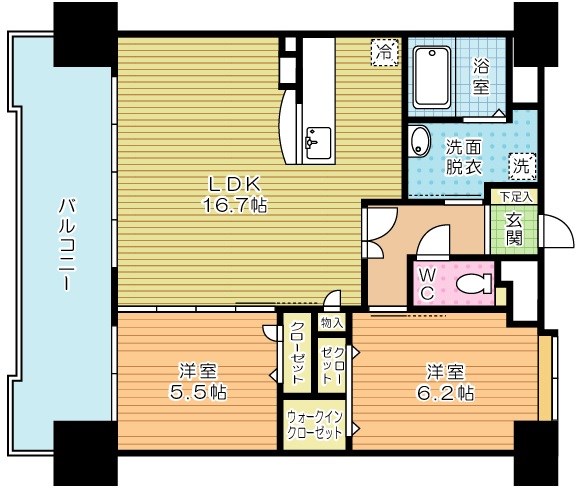 グランヒルズ三萩野 間取り図