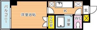 アベニュー扇 805号室 間取り