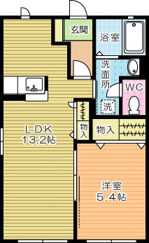 グランディール愛３ 105号室 間取り