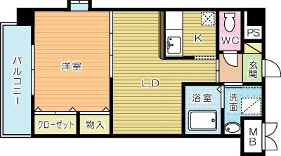 エヴァーグリーンＮ 710号室 間取り