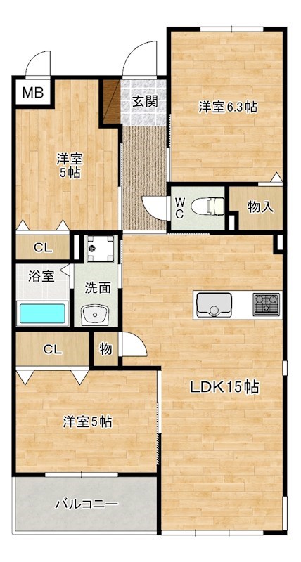 CITRUS　TREE（シトラス　ツリー） 101号室 間取り