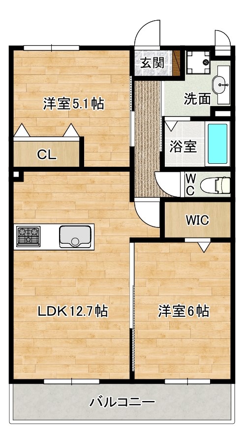 CITRUS　TREE（シトラス　ツリー） 105号室 間取り