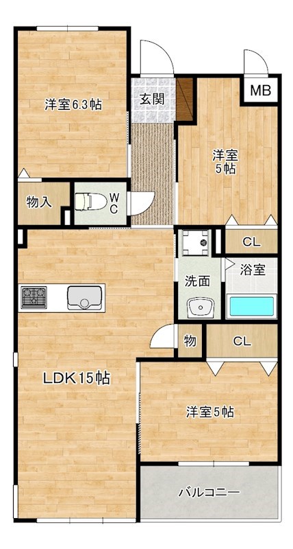 CITRUS　TREE（シトラスツリー） 108号室 間取り