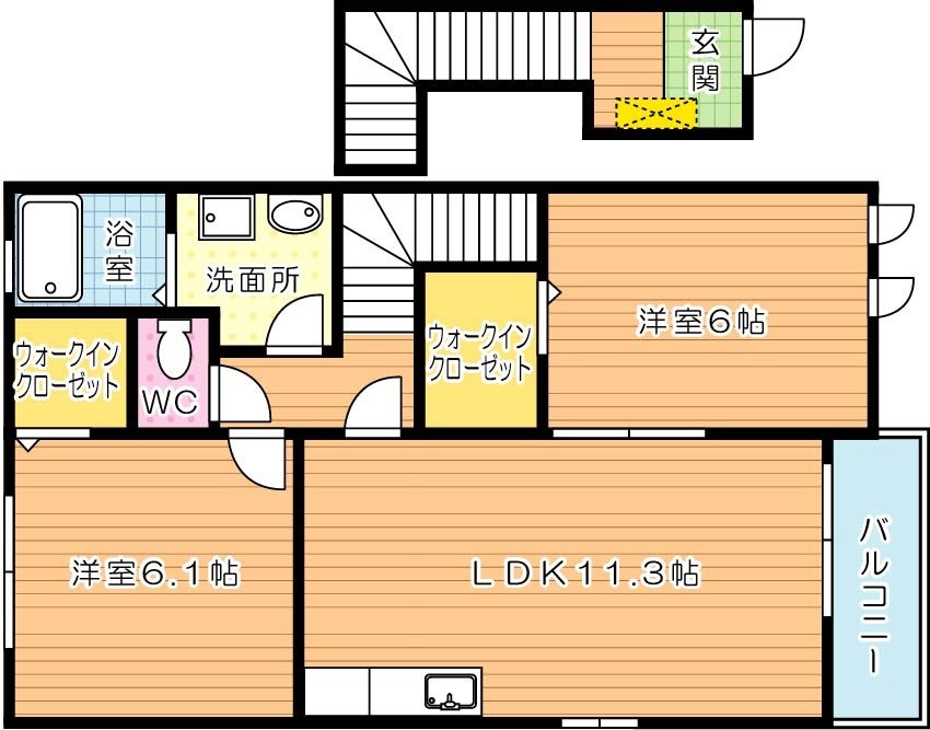 サンノーブⅠ木屋瀬 間取り