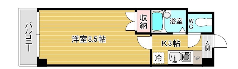 ロイヤルアネックス 804号室 間取り