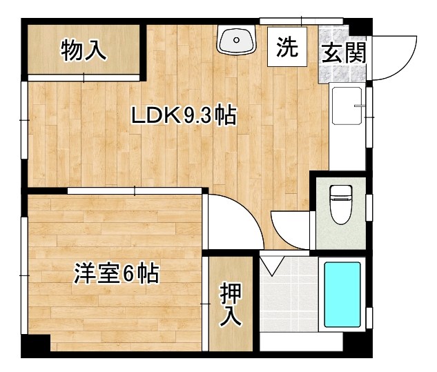 プリンセスメディアパークⅠ 301号室 間取り