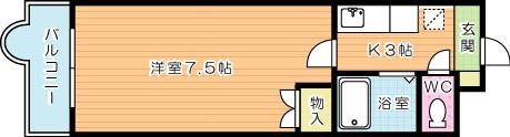 オリエンタル小倉南壱番館 606号室 間取り