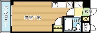 カルチェブラン 201号室 間取り