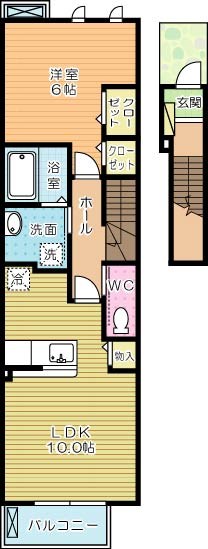 メゾンコンソラトゥールＡ 203号室 間取り
